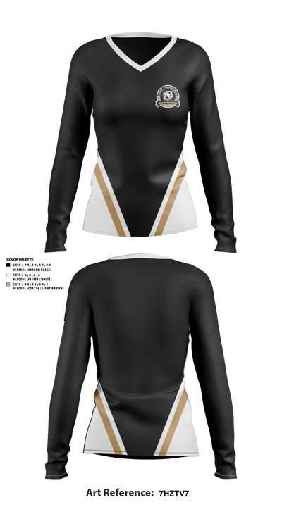Osseo-Maple Grove Athletic Association 10668688 Women's Long Sleeve V-neck Shirt - 1