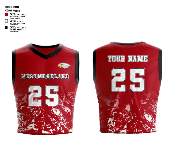Mens Basketball Jersey, Westmoreland High School, Men's Basketball, Teamtime, Team time, sublimation, custom sports apparel, team uniforms, spirit wear, spiritwear, sports uniforms, custom shirts, team store, custom team store, fundraiser sports, apparel fundraiser