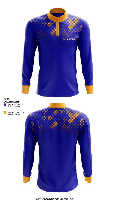 Gautier Middle School Gators 72508692 Quarter Zip Jacket - 1