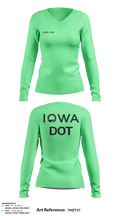 Iowa DOT 52653501 Women's Long Sleeve V-neck Shirt - 1