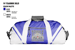 Duffle Bag, Temple Christian School, Spirit Store, Teamtime, Team time, sublimation, custom sports apparel, team uniforms, spirit wear, spiritwear, sports uniforms, custom shirts, team store, custom team store, fundraiser sports, apparel fundraiser