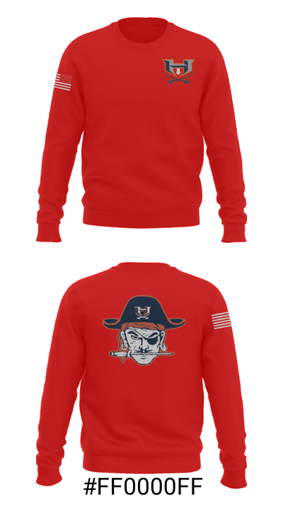 Habersham Central High School Cross Country 1890251 Crew Neck Sweatshirt - 11
