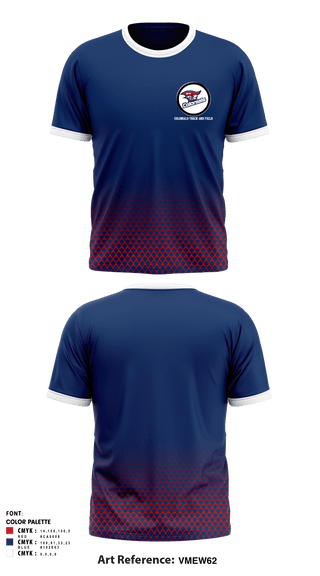 Short Sleeve Performance Shirt, Colonials Track and Field, Track & Field, Teamtime, Team time, sublimation, custom sports apparel, team uniforms, spirit wear, spiritwear, sports uniforms, custom shirts, team store, custom team store, fundraiser sports, apparel fundraiser