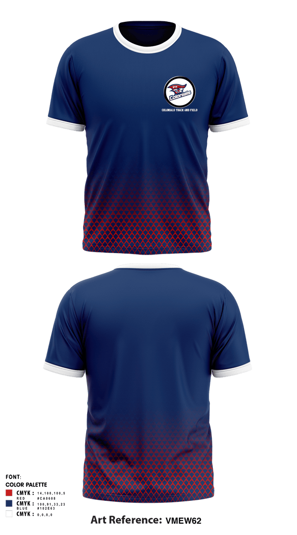 Short Sleeve Performance Shirt, Colonials Track and Field, Track & Field, Teamtime, Team time, sublimation, custom sports apparel, team uniforms, spirit wear, spiritwear, sports uniforms, custom shirts, team store, custom team store, fundraiser sports, apparel fundraiser