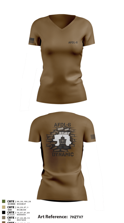 Dynamic 42906299 Women's Short Sleeve V-neck Shirt - 52