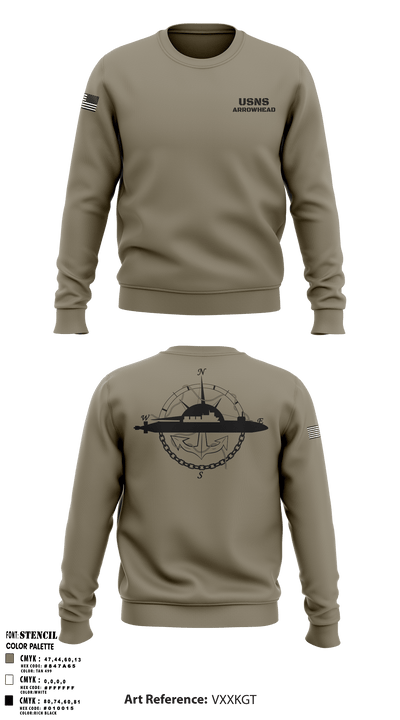 USNS Arrowhead 78431664 Crew Neck Sweatshirt - 4