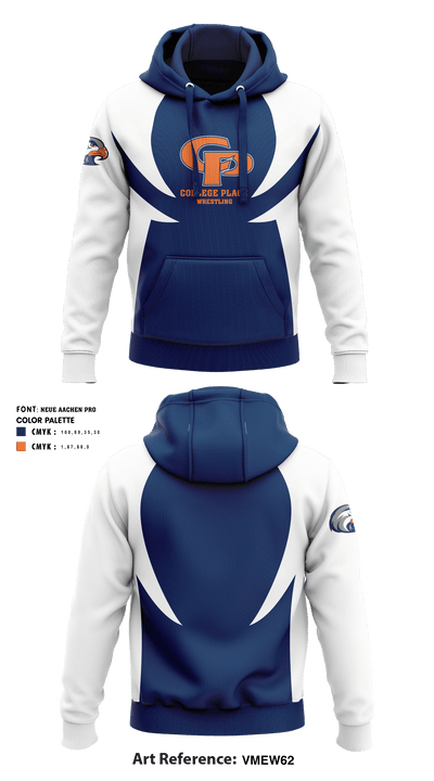 College Place High School Wrestling 47921319 Hoodie - 2