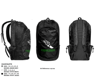 Gear Bag, Concord High School Track, Cross Country, Teamtime, Team time, sublimation, custom sports apparel, team uniforms, spirit wear, spiritwear, sports uniforms, custom shirts, team store, custom team store, fundraiser sports, apparel fundraiser