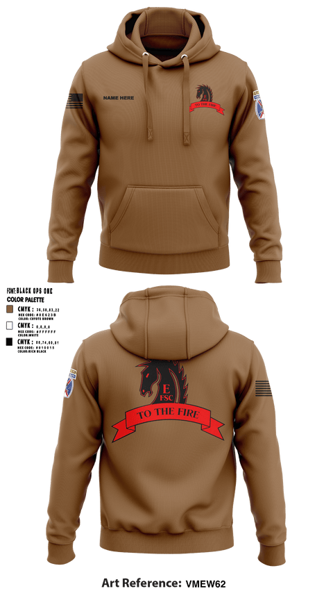 Hoodie, Echo FSC Stampede 7th Eng, Army, Teamtime, Team time, sublimation, custom sports apparel, team uniforms, spirit wear, spiritwear, sports uniforms, custom shirts, team store, custom team store, fundraiser sports, apparel fundraiser