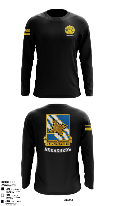 1-390TH B CO. 88866436 Long Sleeve Performance Shirt - 1