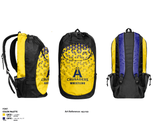 Gear Bag, Althoff Catholic High School Wrestling, Wrestling, Teamtime, Team time, sublimation, custom sports apparel, team uniforms, spirit wear, spiritwear, sports uniforms, custom shirts, team store, custom team store, fundraiser sports, apparel fundraiser