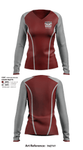 Healdsburg Senior High School Swimming 51370410 Women's Long Sleeve V-neck Shirt - 3