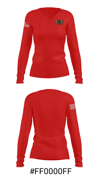 Women's Long Sleeve Vneck Shirt, Whitewater High School Cross Country, Cross Country, Teamtime, Team time, sublimation, custom sports apparel, team uniforms, spirit wear, spiritwear, sports uniforms, custom shirts, team store, custom team store, fundraiser sports, apparel fundraiser