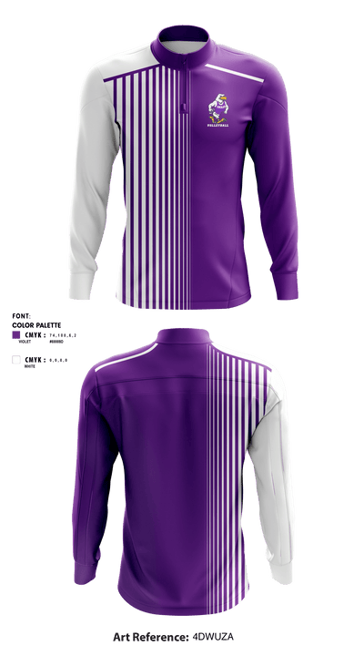 Griggsville-Perry Middle School Volleyball 14067928 Quarter Zip Jacket - 1