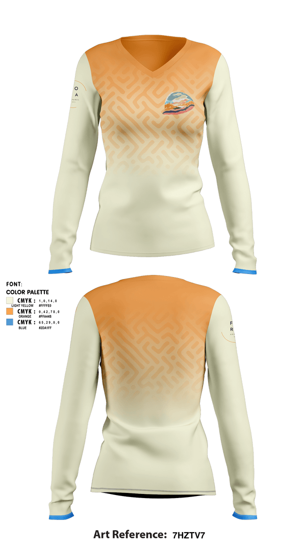 Women's Long Sleeve Vneck Shirt, FORAFORA, , Teamtime, Team time, sublimation, custom sports apparel, team uniforms, spirit wear, spiritwear, sports uniforms, custom shirts, team store, custom team store, fundraiser sports, apparel fundraiser