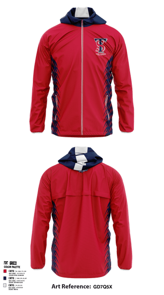 Windbreaker, Terry Sanford High School Cross Country, Cross Country, Teamtime, Team time, sublimation, custom sports apparel, team uniforms, spirit wear, spiritwear, sports uniforms, custom shirts, team store, custom team store, fundraiser sports, apparel fundraiser