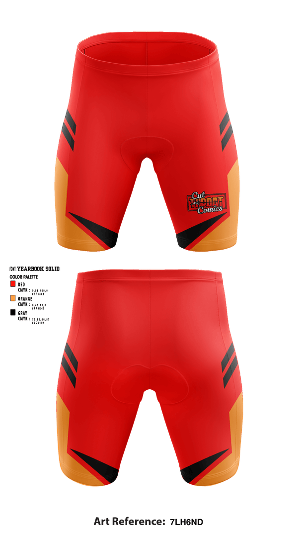 Men's Compression Shorts, Cut Throat Comics, , Teamtime, Team time, sublimation, custom sports apparel, team uniforms, spirit wear, spiritwear, sports uniforms, custom shirts, team store, custom team store, fundraiser sports, apparel fundraiser