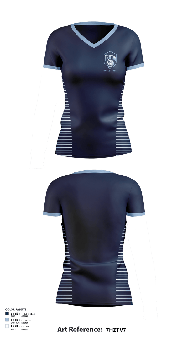 Women's Short Sleeve Vneck Shirt, Triton Youth Basketball, Men's Basketball, Teamtime, Team time, sublimation, custom sports apparel, team uniforms, spirit wear, spiritwear, sports uniforms, custom shirts, team store, custom team store, fundraiser sports, apparel fundraiser