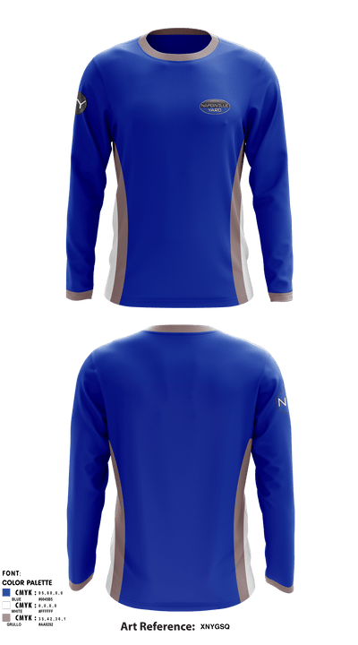 Naperville Yard Indoor Sports Complex 27019954 Long Sleeve Performance Shirt - 1