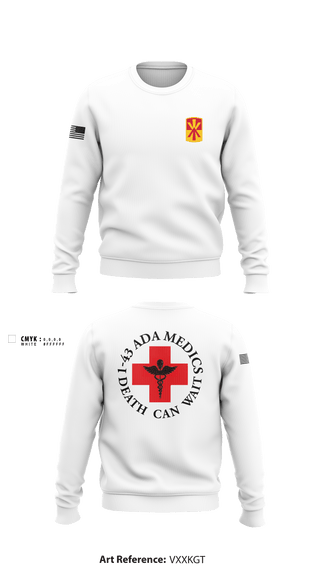 Crew Neck Sweatshirt, Medics, 1-43 ADA, Army, Teamtime, Team time, sublimation, custom sports apparel, team uniforms, spirit wear, spiritwear, sports uniforms, custom shirts, team store, custom team store, fundraiser sports, apparel fundraiser