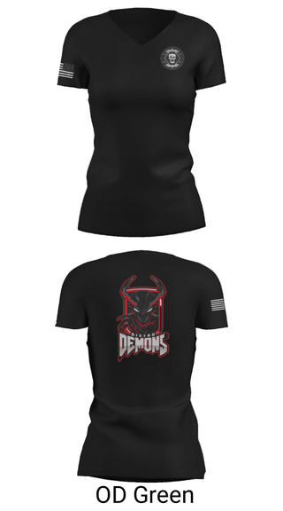 Women's Short Sleeve Vneck Shirt, , Army, Teamtime, Team time, sublimation, custom sports apparel, team uniforms, spirit wear, spiritwear, sports uniforms, custom shirts, team store, custom team store, fundraiser sports, apparel fundraiser