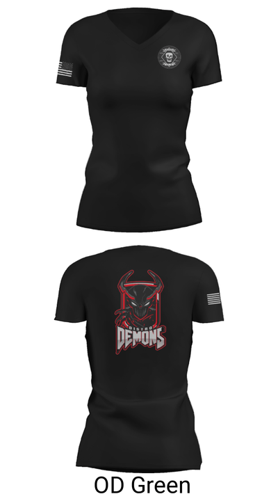 1-37 AR HFSC DISTRO 85758190 Women's Short Sleeve V-neck Shirt - 22
