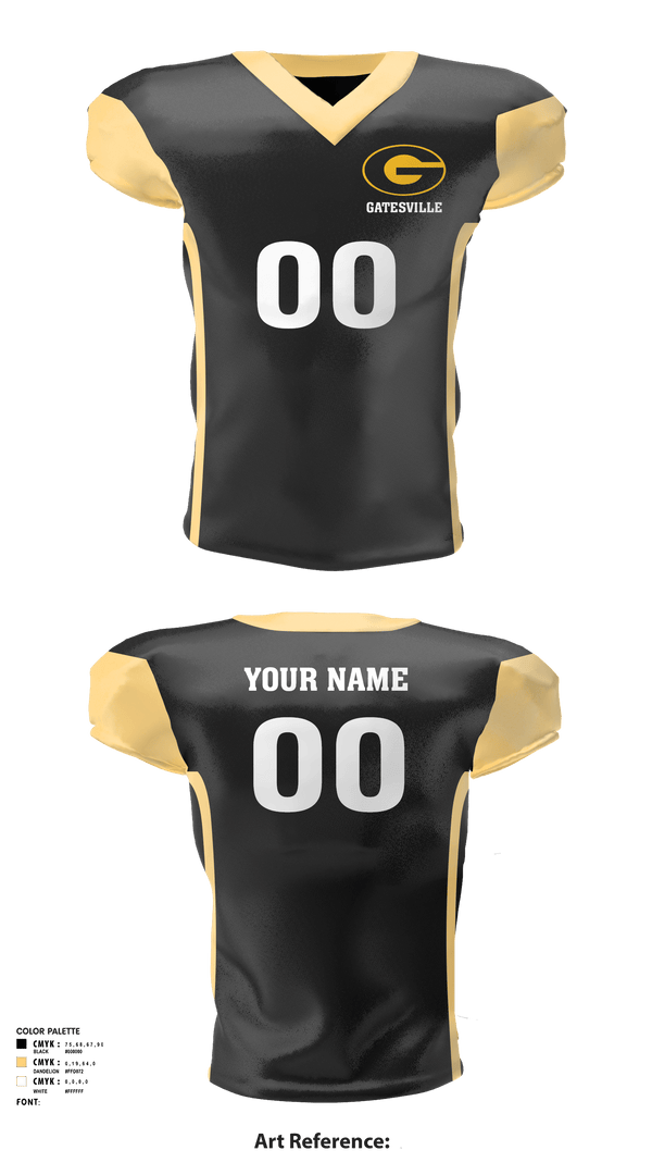 Football Jersey, Gatesville, Football, Teamtime, Team time, sublimation, custom sports apparel, team uniforms, spirit wear, spiritwear, sports uniforms, custom shirts, team store, custom team store, fundraiser sports, apparel fundraiser