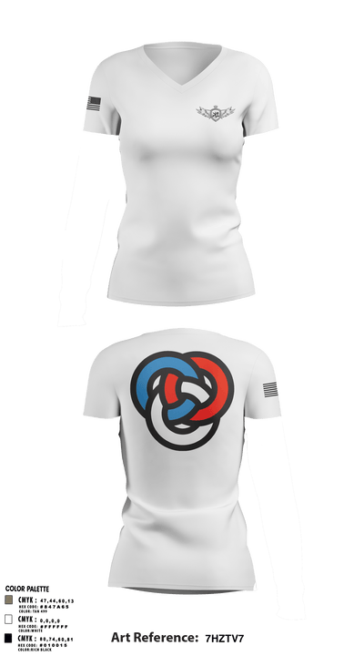 The K2 Way 40889652 Women's Short Sleeve V-neck Shirt - 2