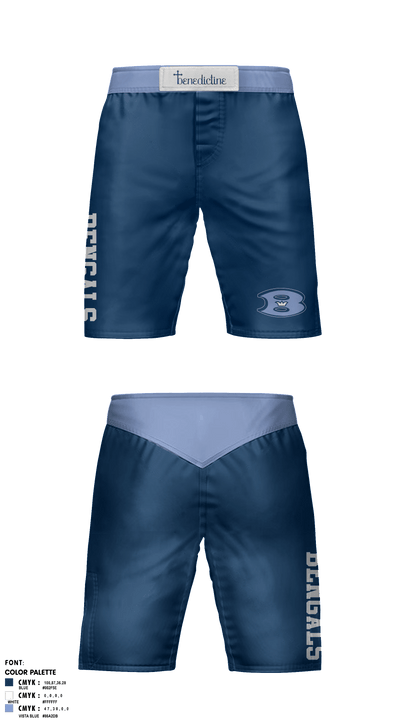 Benedictine Wrestling 76279848 Fight Shorts - 1
