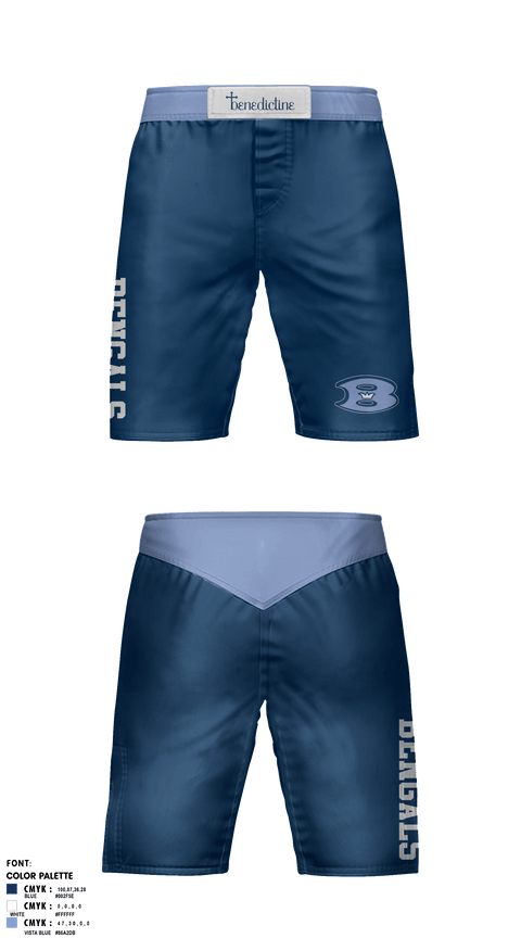 Fight Shorts, Benedictine Wrestling, Wrestling, Teamtime, Team time, sublimation, custom sports apparel, team uniforms, spirit wear, spiritwear, sports uniforms, custom shirts, team store, custom team store, fundraiser sports, apparel fundraiser