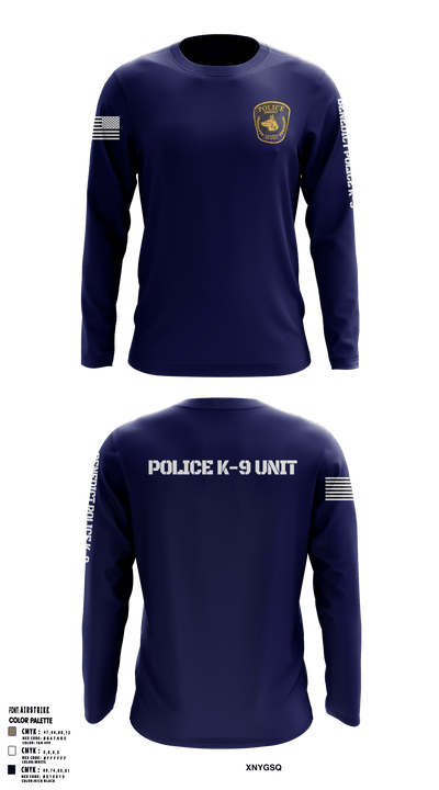 Benedict College Police K-9 18816418 Long Sleeve Performance Shirt - 1