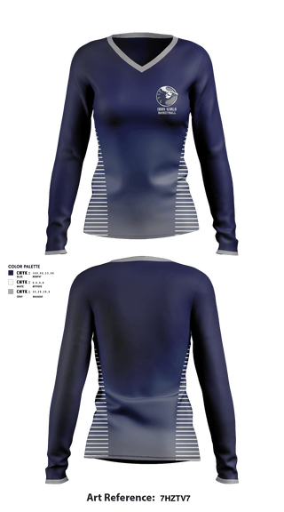 Women's Long Sleeve Vneck Shirt, IRHS Girls Basketball, Women's Basketball, Teamtime, Team time, sublimation, custom sports apparel, team uniforms, spirit wear, spiritwear, sports uniforms, custom shirts, team store, custom team store, fundraiser sports, apparel fundraiser