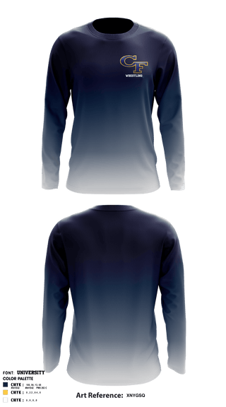 Long Sleeve Rash Guard Shirt, Cape Fear High School Wrestling, Wrestling, Teamtime, Team time, sublimation, custom sports apparel, team uniforms, spirit wear, spiritwear, sports uniforms, custom shirts, team store, custom team store, fundraiser sports, apparel fundraiser