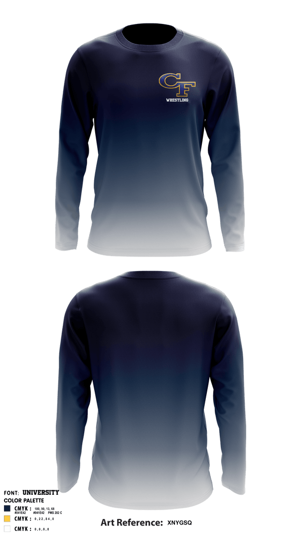 Long Sleeve Rash Guard Shirt, Cape Fear High School Wrestling, Wrestling, Teamtime, Team time, sublimation, custom sports apparel, team uniforms, spirit wear, spiritwear, sports uniforms, custom shirts, team store, custom team store, fundraiser sports, apparel fundraiser
