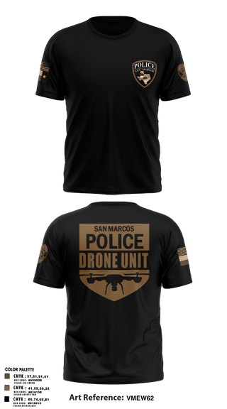 Short Sleeve Performance Shirt, San Marcos Police Drone Unit, Police, Teamtime, Team time, sublimation, custom sports apparel, team uniforms, spirit wear, spiritwear, sports uniforms, custom shirts, team store, custom team store, fundraiser sports, apparel fundraiser