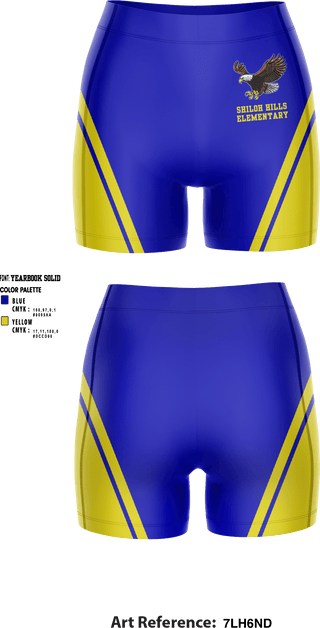 Women's Compression Shorts, Shiloh Hills Elementary, Spirit Store, Teamtime, Team time, sublimation, custom sports apparel, team uniforms, spirit wear, spiritwear, sports uniforms, custom shirts, team store, custom team store, fundraiser sports, apparel fundraiser