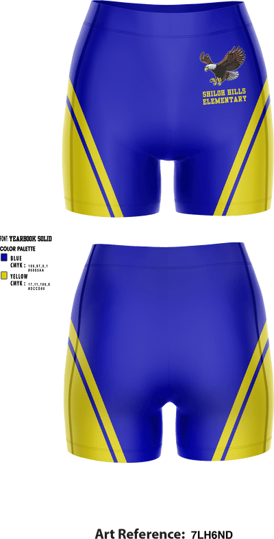 Shiloh Hills Elementary 73466717 Women's Compression Shorts - 1