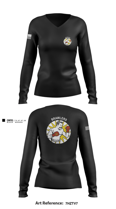 Bravo 3-2 ADA 14430873 Women's Long Sleeve V-neck Shirt - 3