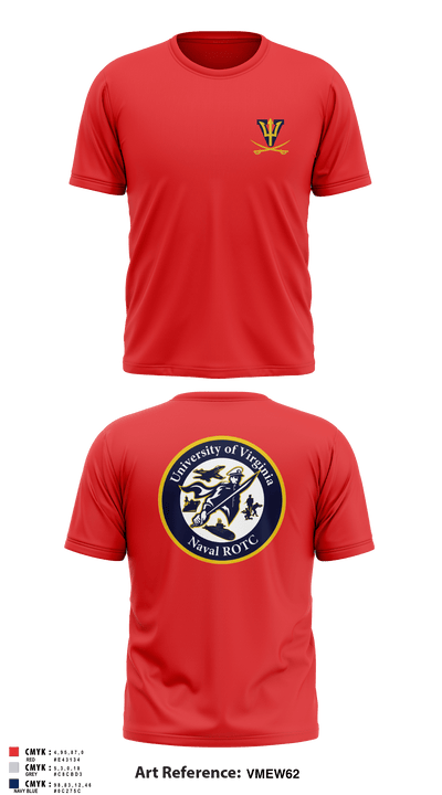 University of Virginia NROTC 91641380 Short Sleeve Performance Shirt - 4