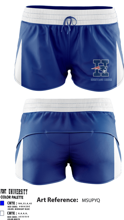 Heritage High School Cheer 7040374 Womens Soccer Shorts - 1