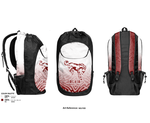 Gear Bag, Blair Public High School Basketball, Men's Basketball, Teamtime, Team time, sublimation, custom sports apparel, team uniforms, spirit wear, spiritwear, sports uniforms, custom shirts, team store, custom team store, fundraiser sports, apparel fundraiser
