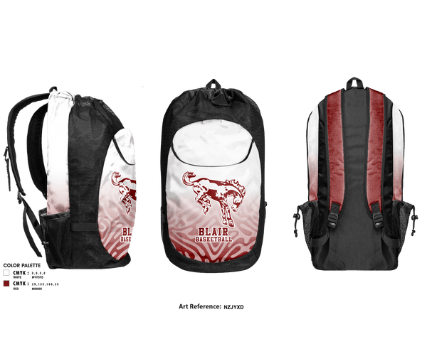 Gear Bag, Blair Public High School Basketball, Men's Basketball, Teamtime, Team time, sublimation, custom sports apparel, team uniforms, spirit wear, spiritwear, sports uniforms, custom shirts, team store, custom team store, fundraiser sports, apparel fundraiser