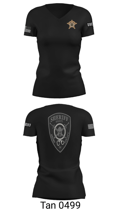 Henry County S.E.R.T. 87395571 Women's Short Sleeve V-neck Shirt - 23