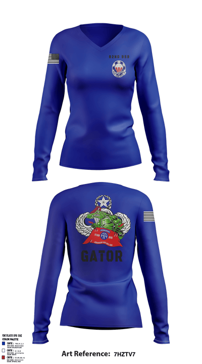 82nd BSB 82nd ABN DIV 96465842 Women's Long Sleeve V-neck Shirt - 4