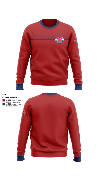 Deerfield Spartans 70585426 Crew Neck Sweatshirt - 1