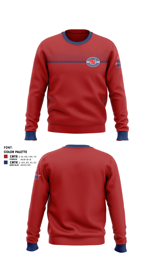 Crew Neck Sweatshirt, Deerfield Spartans, Cross Country, Teamtime, Team time, sublimation, custom sports apparel, team uniforms, spirit wear, spiritwear, sports uniforms, custom shirts, team store, custom team store, fundraiser sports, apparel fundraiser