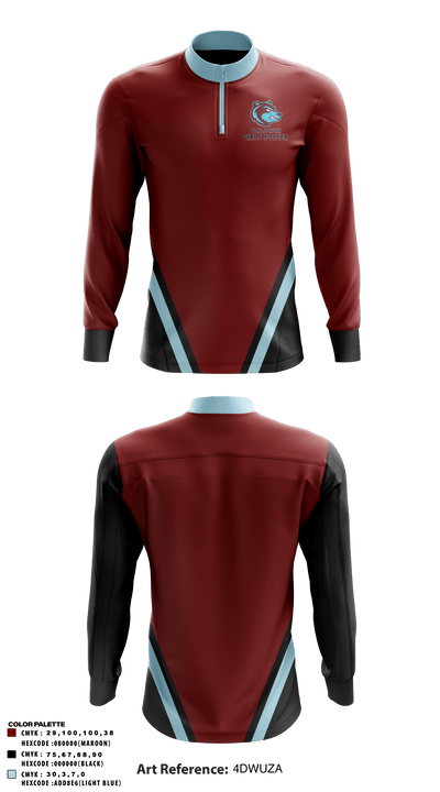 Baldwin High School 30634360 Quarter Zip Jacket - 3