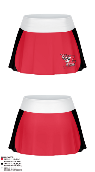 Skort, Lodi Jr Flames Football & Cheer, Cheer, Teamtime, Team time, sublimation, custom sports apparel, team uniforms, spirit wear, spiritwear, sports uniforms, custom shirts, team store, custom team store, fundraiser sports, apparel fundraiser