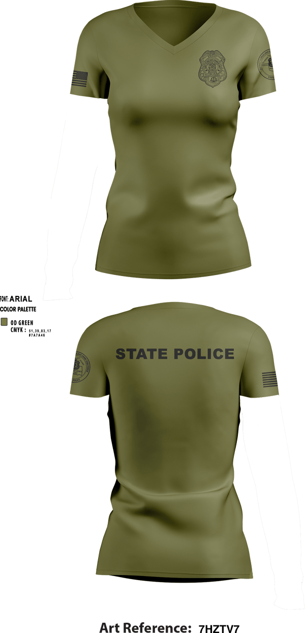 Women's Short Sleeve Vneck Shirt, , Police, Teamtime, Team time, sublimation, custom sports apparel, team uniforms, spirit wear, spiritwear, sports uniforms, custom shirts, team store, custom team store, fundraiser sports, apparel fundraiser