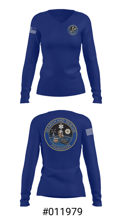 Search & Rescue Foundation 14236204 Women's Long Sleeve V-neck Shirt - 20